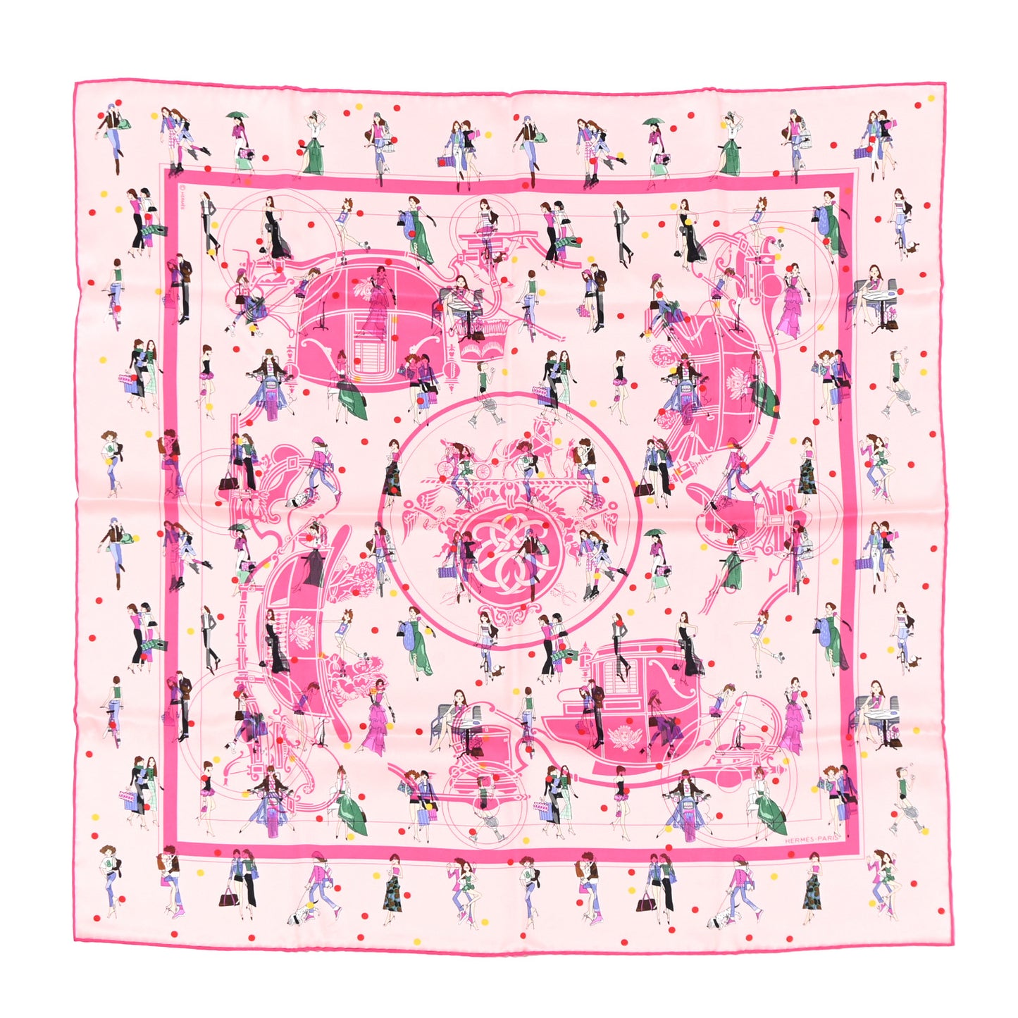 Silk Ex-Libris les Parisiennes Scarf 70