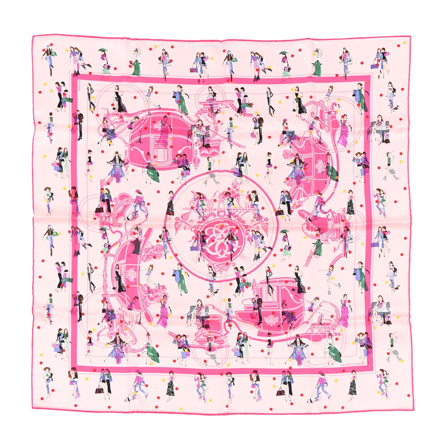 Hermes Silk Ex-Libris les Parisiennes Scarf 70 1 of 9
