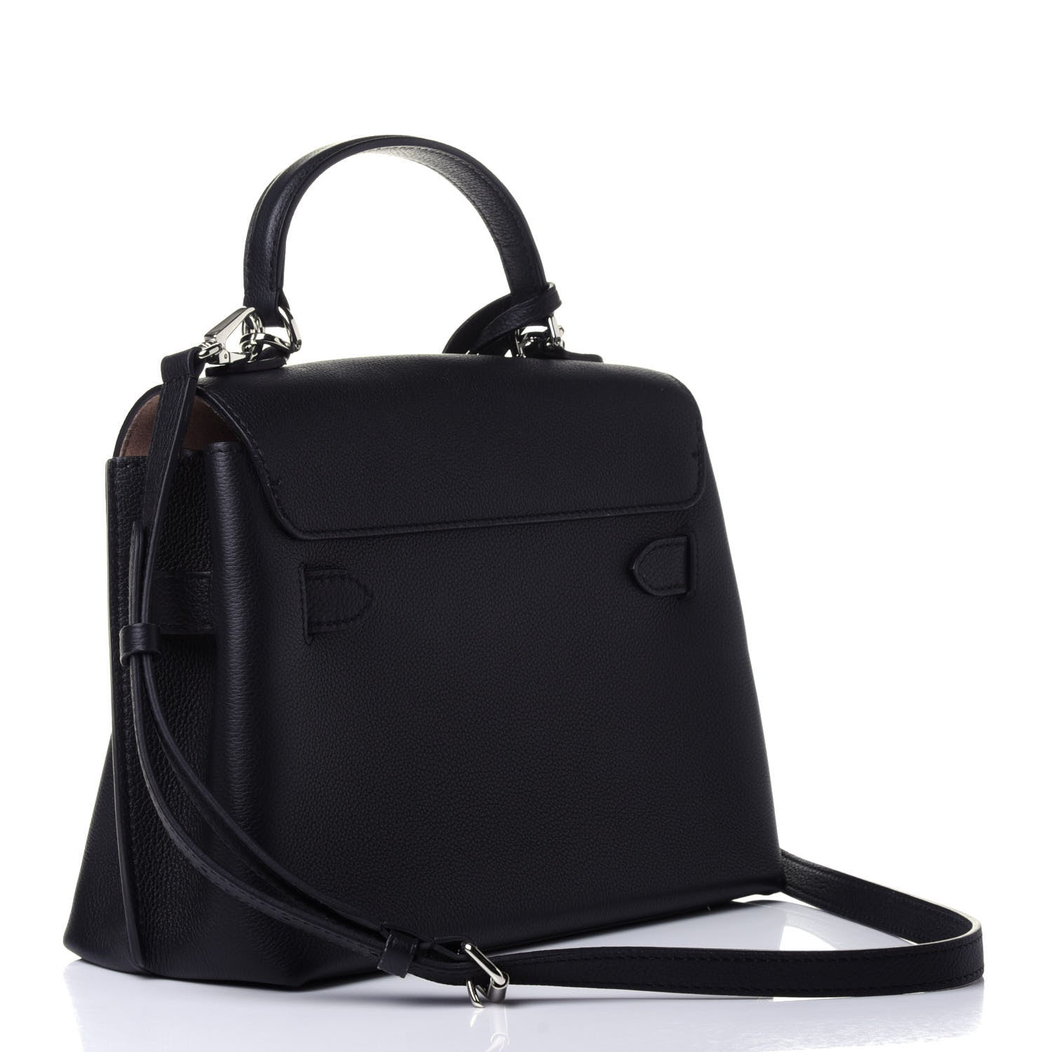 Louis Vuitton Calfskin Lockme Ever BB Black 2 of 10