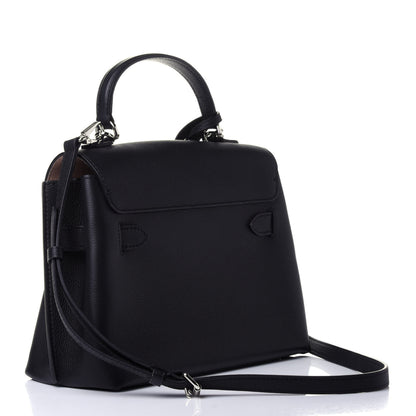 Louis Vuitton Calfskin Lockme Ever BB Black 2 of 10