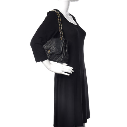 Chanel Lambskin Quilted Medium Double Flap Black 2 of 20