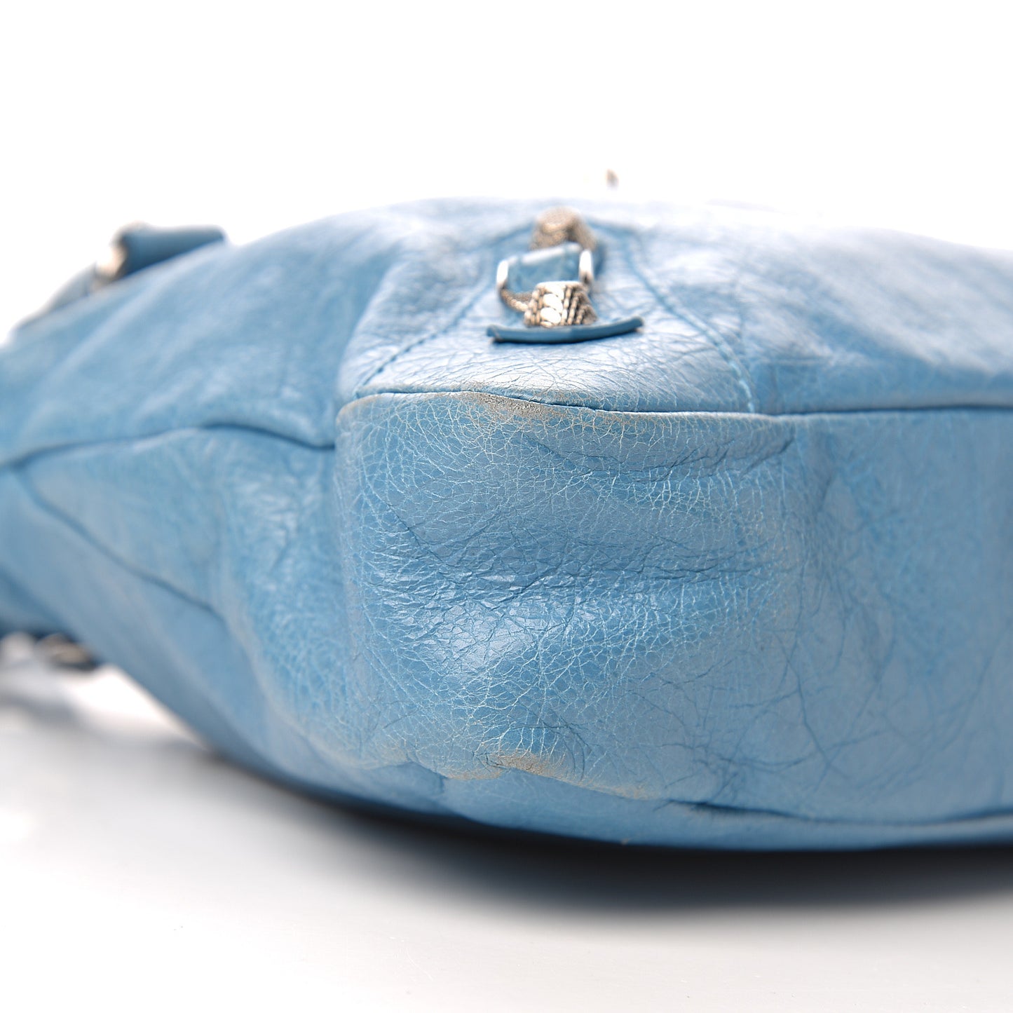 Agneau Giant 12 Silver Hardware Town Bleu Indigo