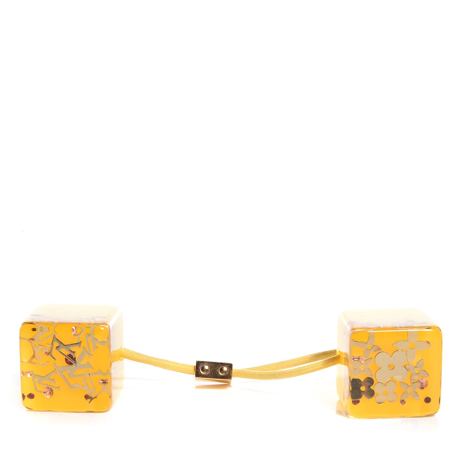 Louis Vuitton Resin Inclusion Hair Cubes Yellow 3 of 3
