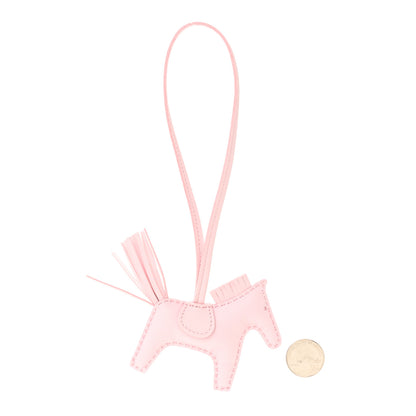 Hermes Milo Lambskin Rodeo Horse Bag Charm PM Rose Darling 2 of 4