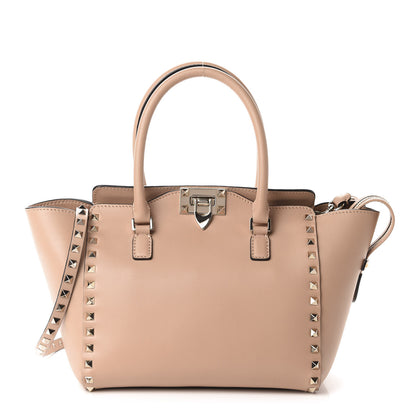 Valentino Garavani Vitello Small Rockstud Double Handle Tote Skin Sorbet 1 of 10