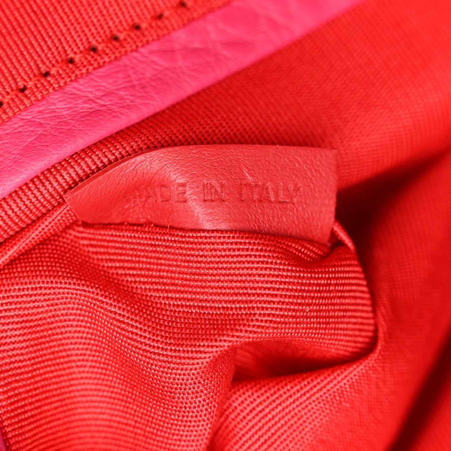 Calfskin Spikes Panettone Messenger Hot Pink