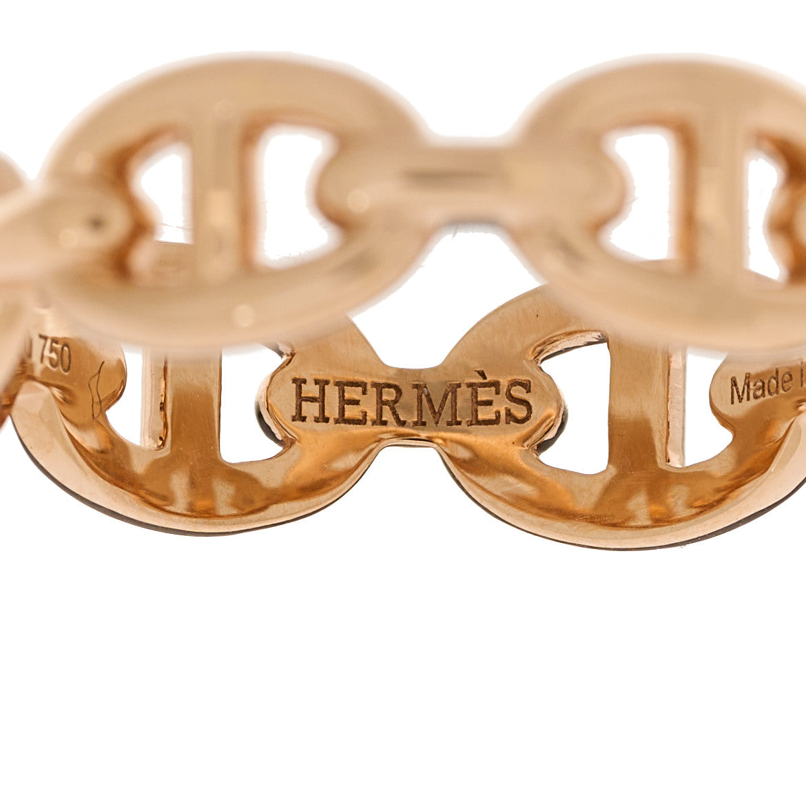 18K Rose Gold PM Chaine d'Ancre Enchainee Ring 54 6.75