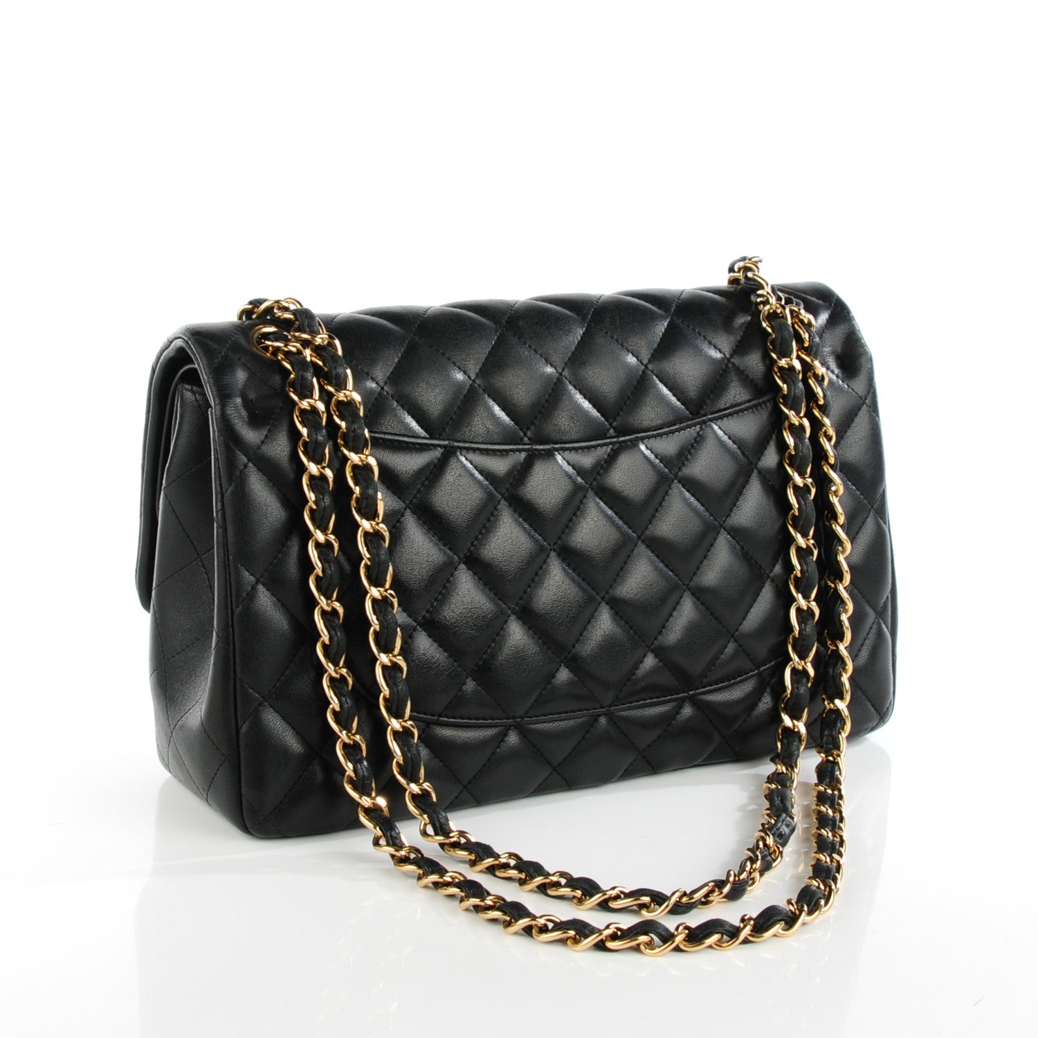Chanel Lambskin Quilted Jumbo Double Flap Black 3 of 11