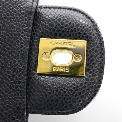 Chanel Caviar Quilted Medium Double Flap Black 11 of 12