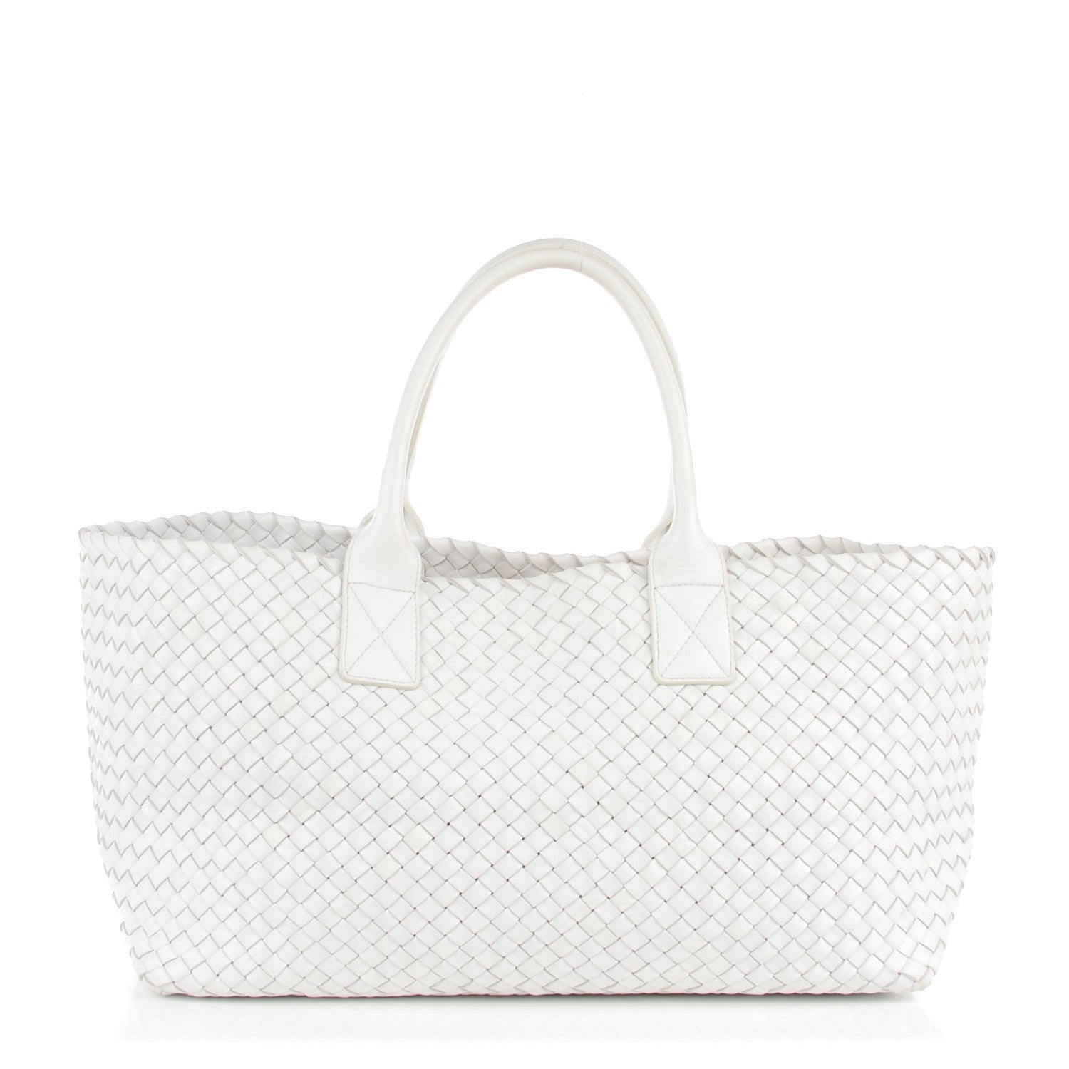 Bottega Veneta Nappa Intrecciato Medium Cabat Bianco White 1 of 8