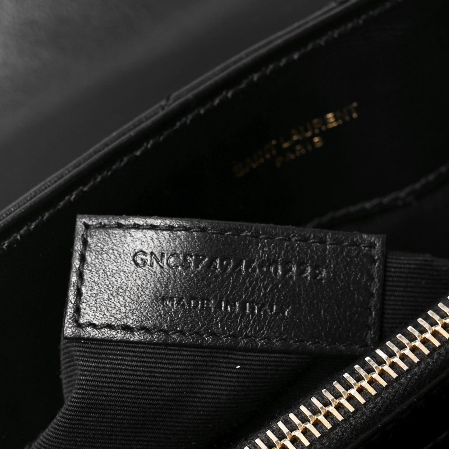 Calfskin Y Quilted Monogram Medium Loulou Chain Satchel Black