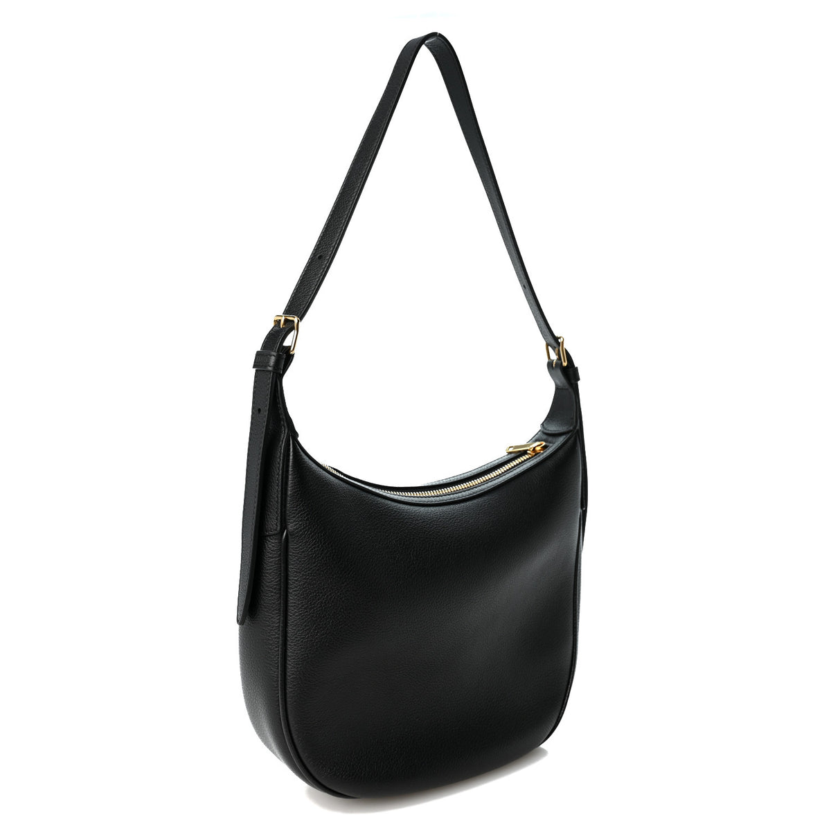 Supple Calfskin Cuir Triomphe Small Heloise Shoulder Bag Black