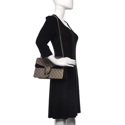 Gucci GG Supreme Monogram Small Dionysus Shoulder Bag Black 2 of 13