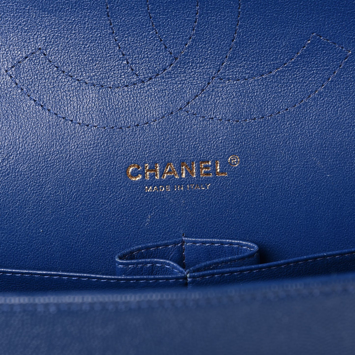 Caviar Quilted Jumbo Double Flap Navy