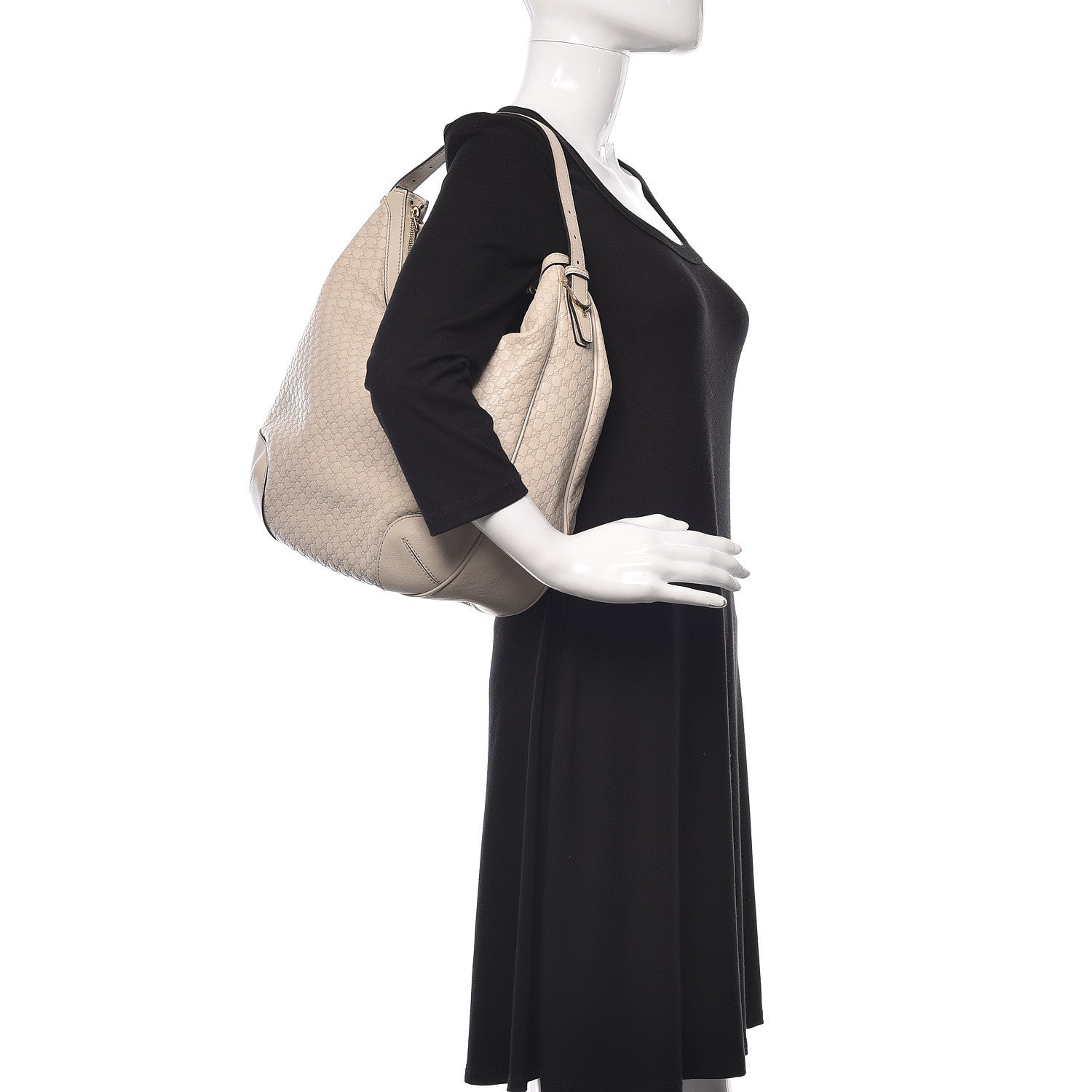 Gucci Guccissima Medium Nice Hobo Off White 2 of 10