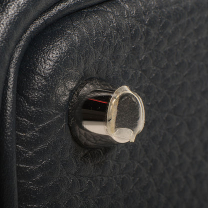 Hermes Taurillon Clemence Picotin Lock PM Bleu Ocean 3 of 12