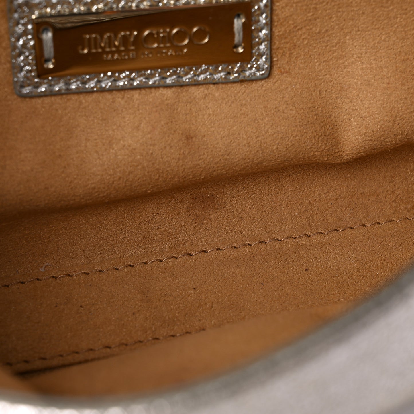 Metallic Calfskin Rebel Bag Silver