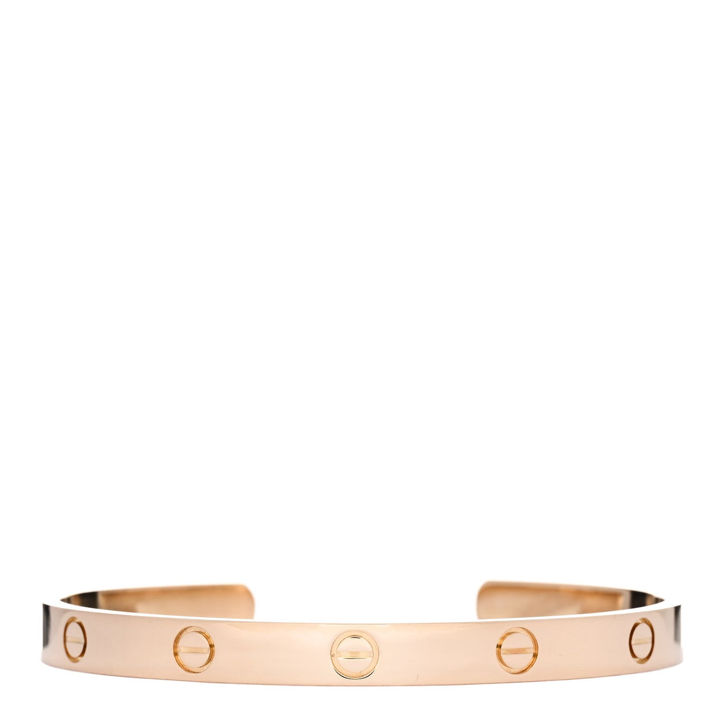 18K Yellow Gold LOVE Cuff Bracelet 19