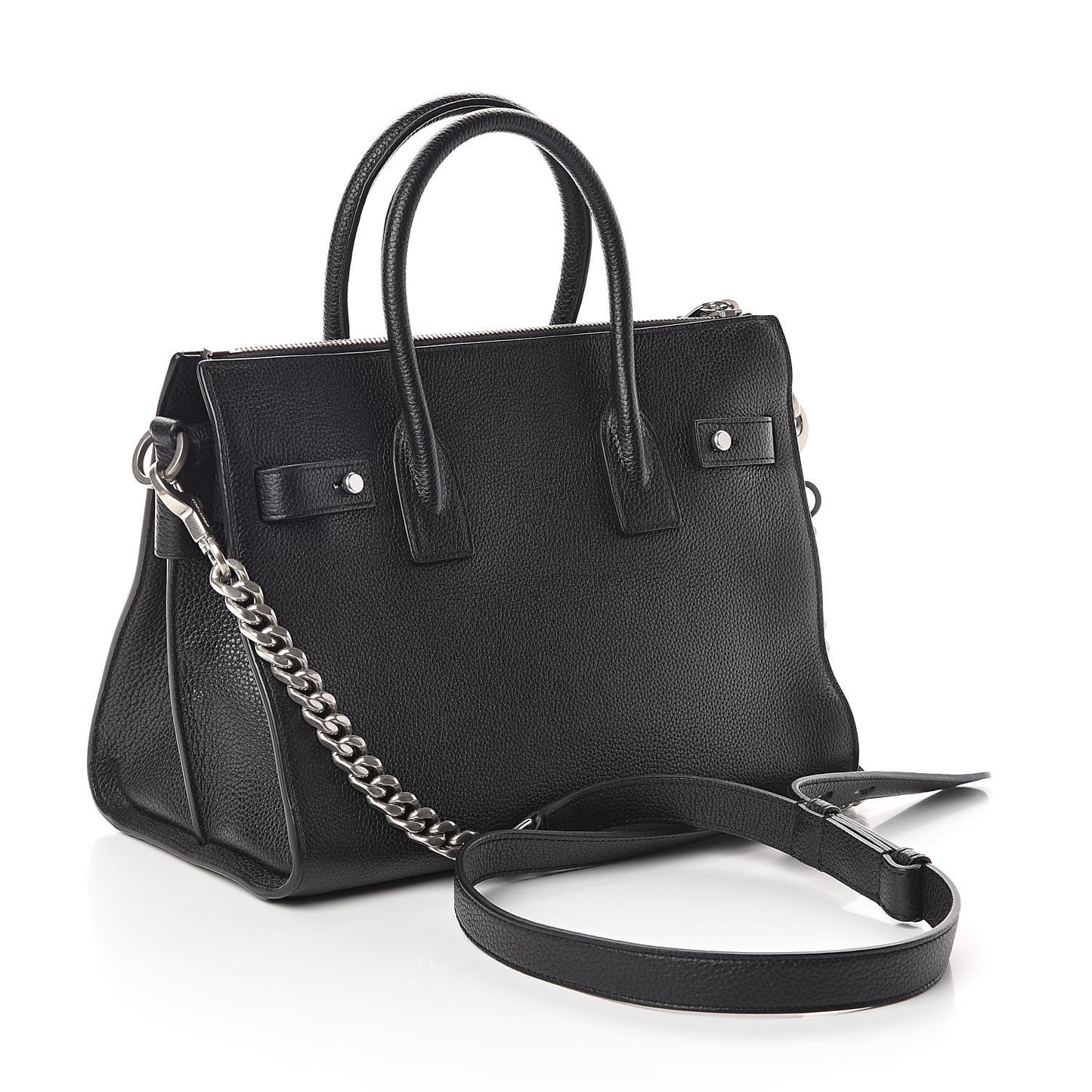 Grained Calfskin Baby Supple Sac De Jour Black