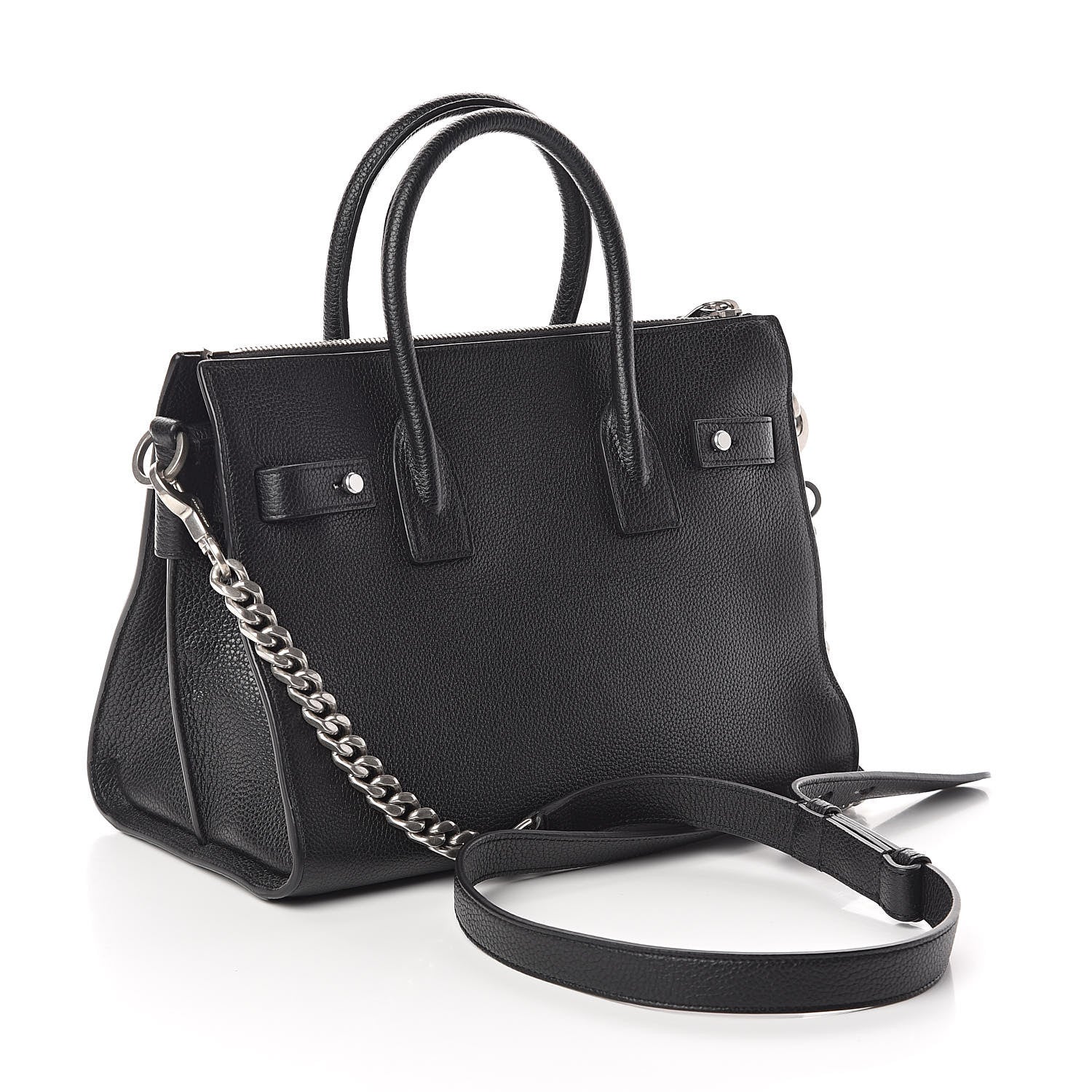 Saint Laurent Grained Calfskin Baby Supple Sac De Jour Black 3 of 9