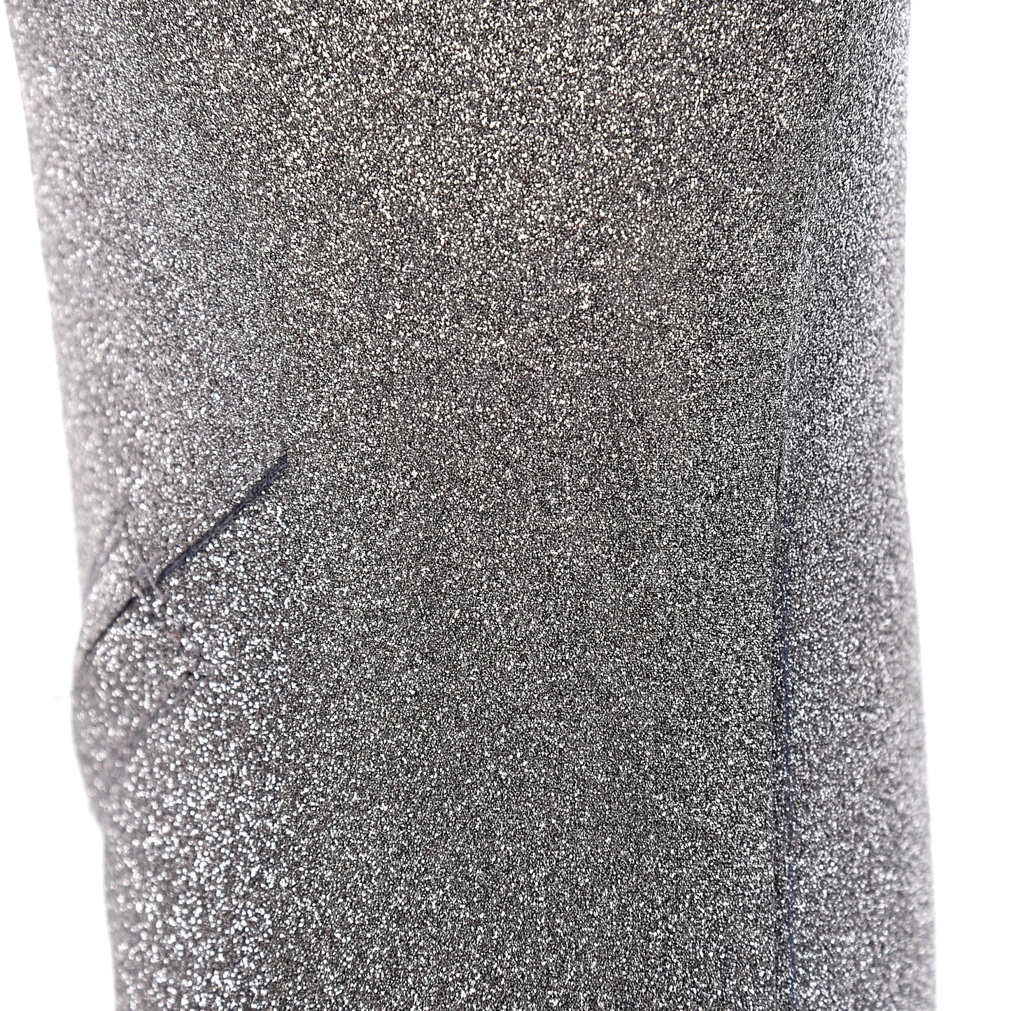 Calfskin Glitter Short 40mm Extreme Pointed Toe Knife Booties 36 silver