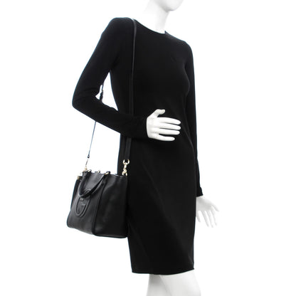 Gucci Pebbled Calfskin Small Soho Top Handle Bag Black 2 of 8