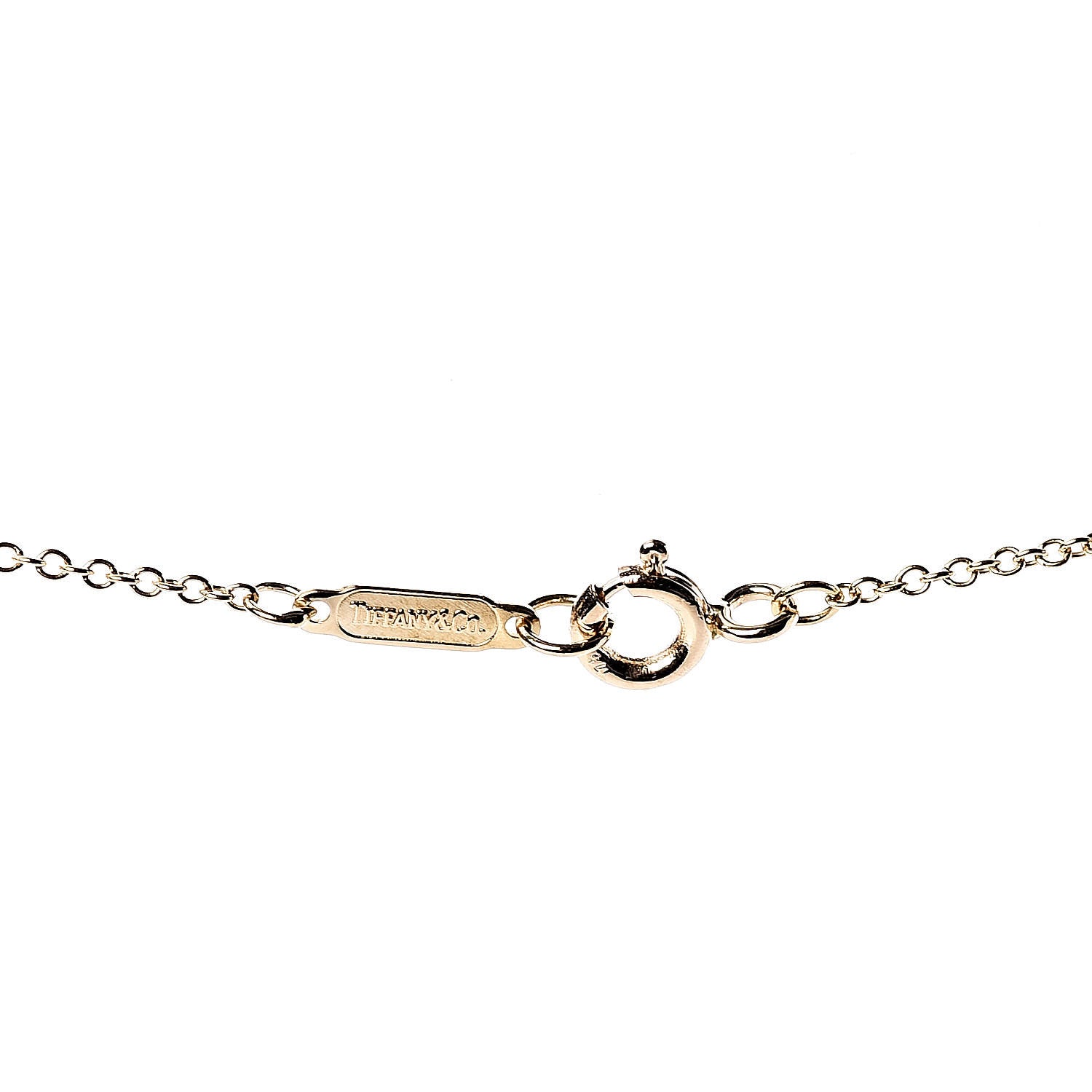 Tiffany 18K Yellow Gold Diamond Small Cross Pendant Necklace 9 of 10