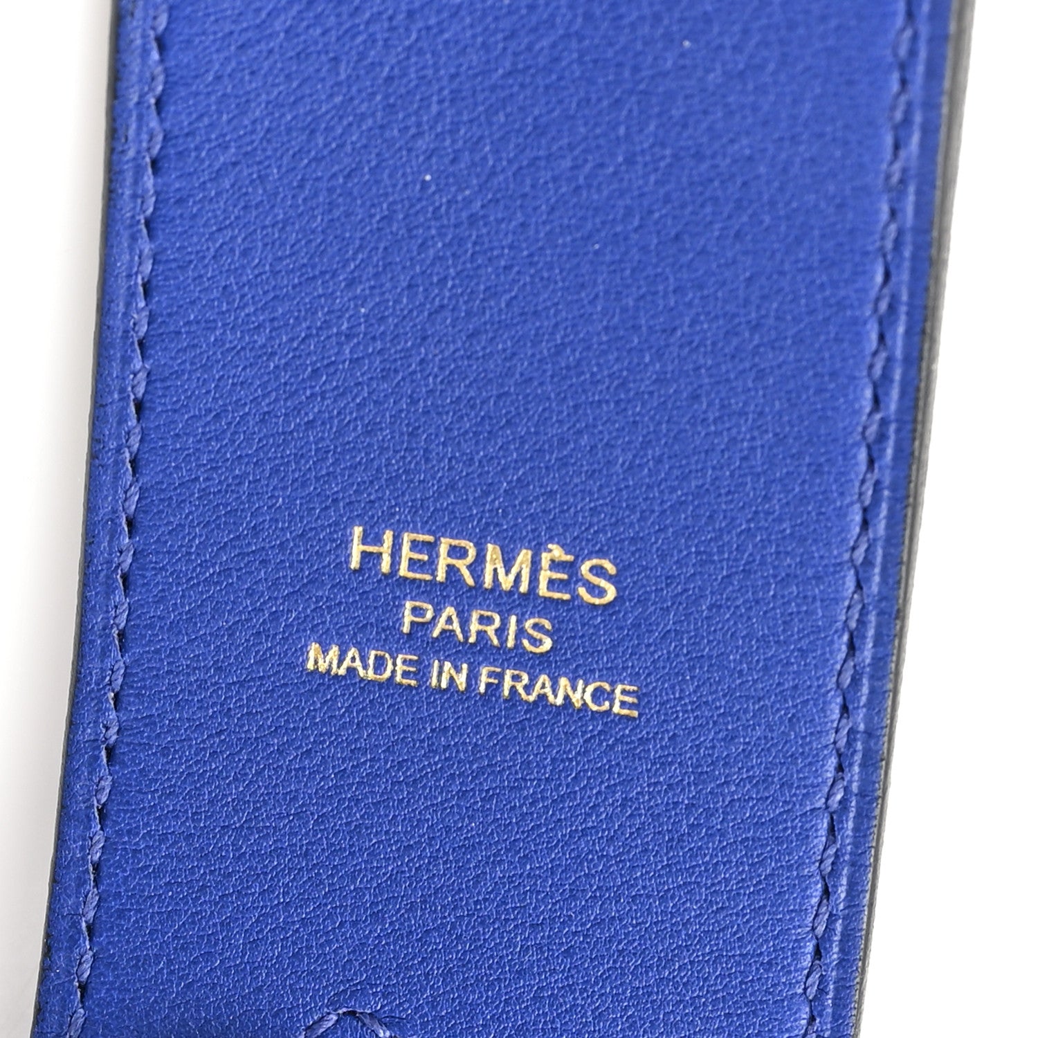 Hermes Swift 38mm Etiquette Shoulder Strap Bleu Saphir 3 of 5