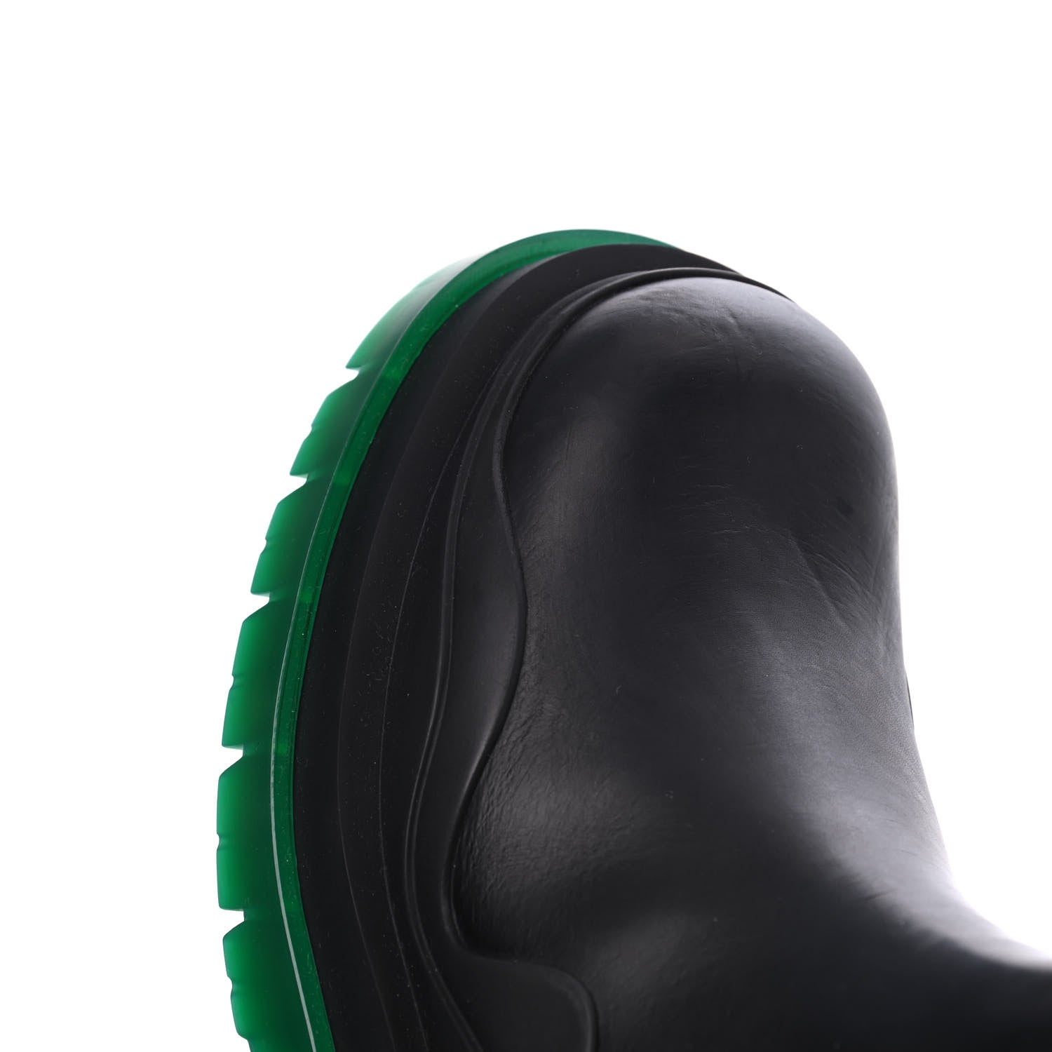 Bottega Veneta Calfskin The Tire Chelsea Boots 37 Black Green 12 of 15