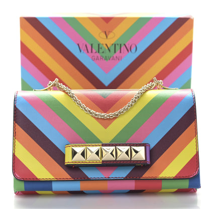 Valentino Garavani Vitello 1973 Va Va Voom Chain Shoulder Bag Multicolor 9 of 9