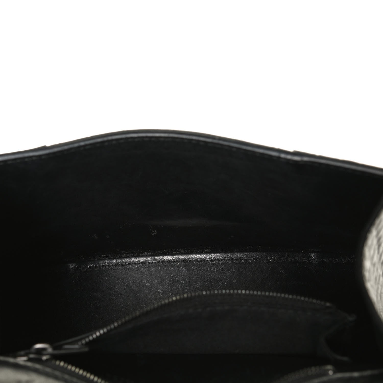 Balenciaga Shiny Calfskin Monochrome Crocodile Embossed Small Hourglass Top Handle Bag Black 8 of 11
