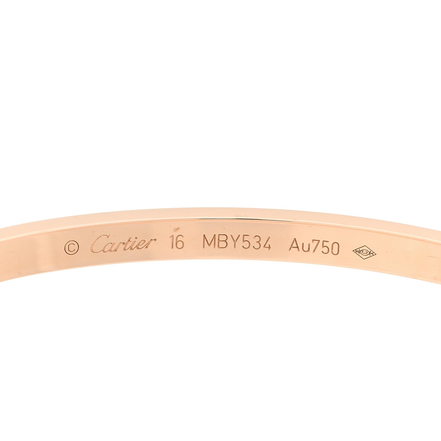 18K Pink Gold Small LOVE Bracelet 16