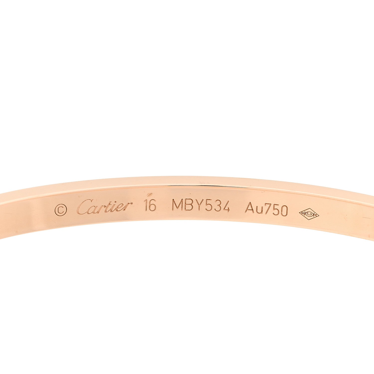 Cartier 18K Pink Gold Small LOVE Bracelet 16 5 of 10