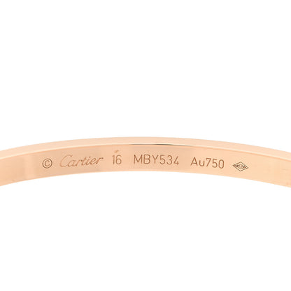 Cartier 18K Pink Gold Small LOVE Bracelet 16 5 of 10
