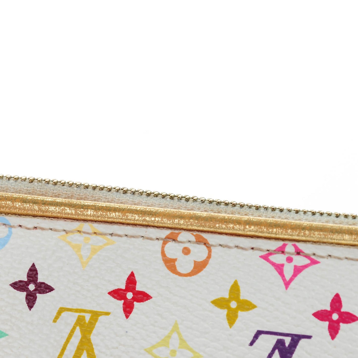 Monogram Multicolor Kate Clutch White