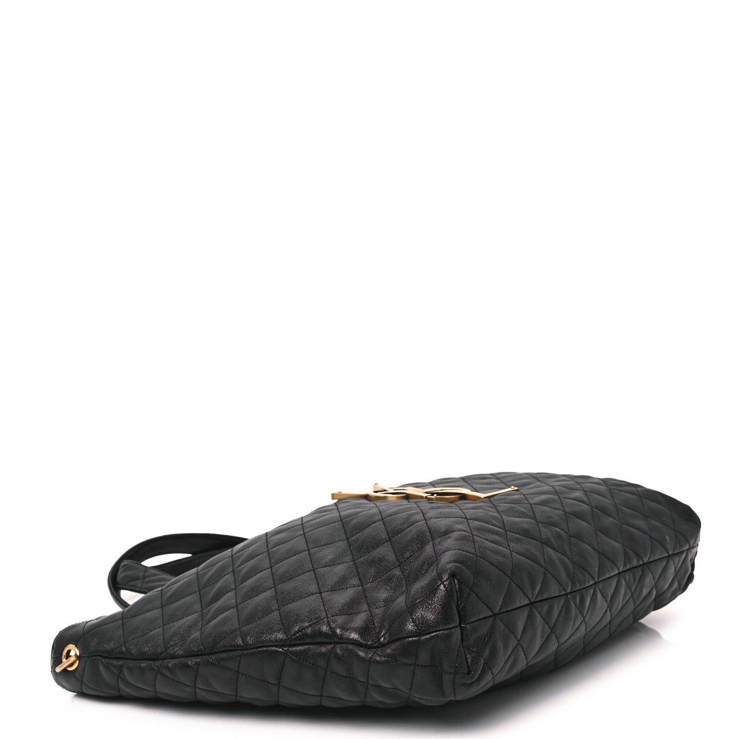 Lambskin Quilted Maxi Icare Shopping Tote Black