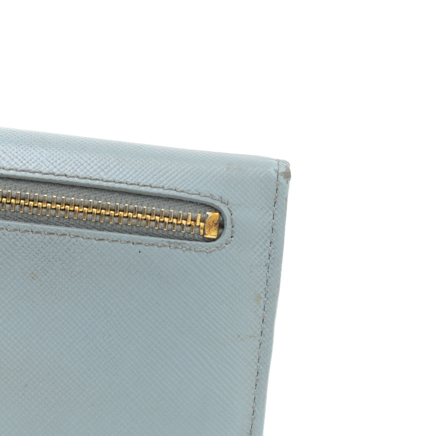 Prada Saffiano Metal Continental Flap Wallet Lago 12 of 13