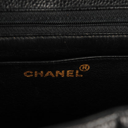 Chanel Caviar Vertical Quilted Jumbo Flap Black 7 of 9
