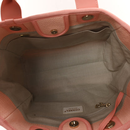 Chanel Mixed Fibers Small Deauville Tote Pink 6 of 11