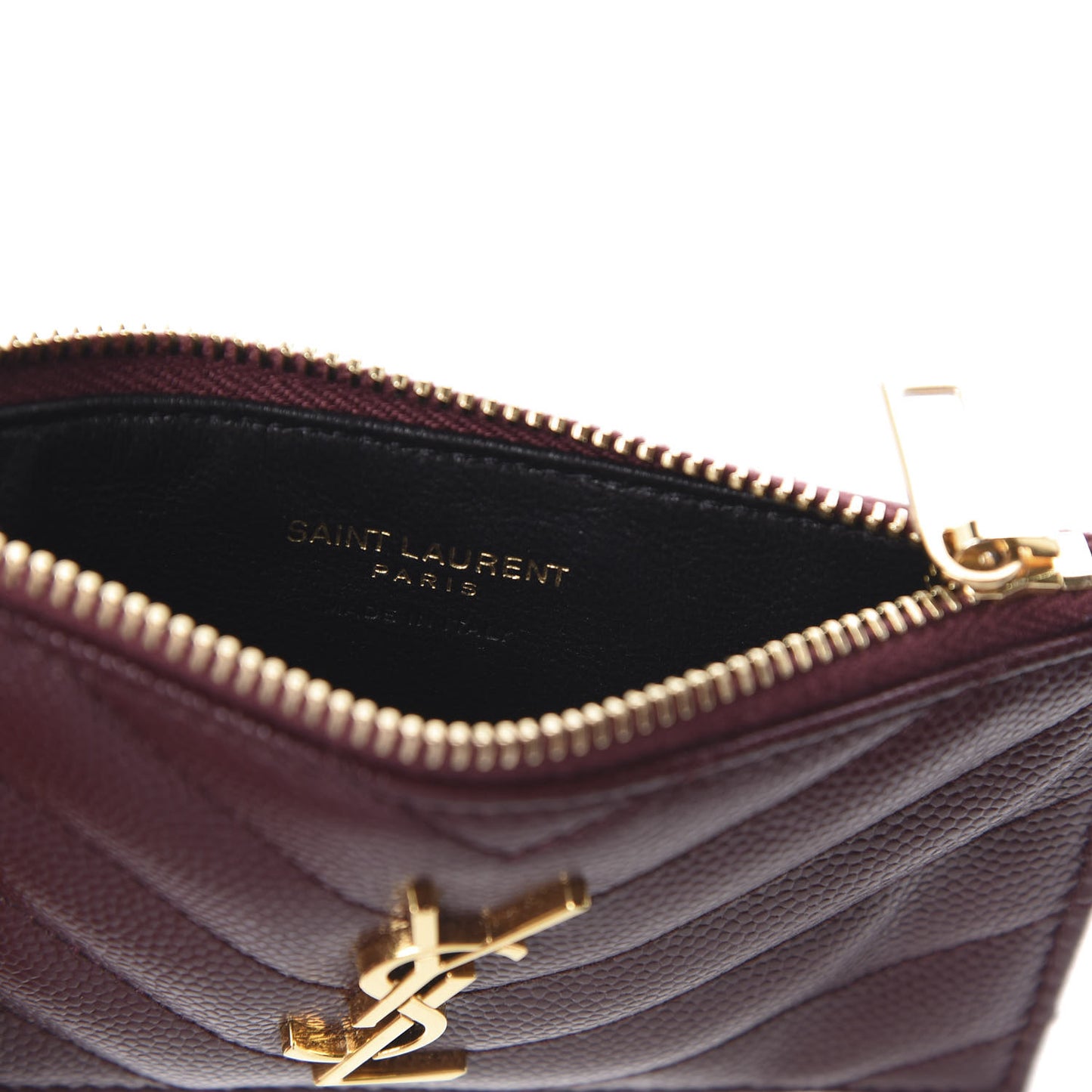 Monogram Grain de Poudre 5 Fragments Zip Pouch Card Holder Rouge Legion