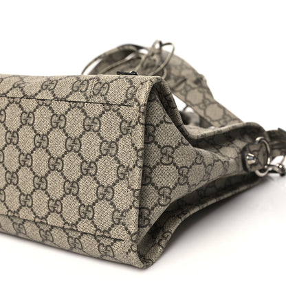 Balenciaga X GUCCI GG Supreme Monogram Neo Classic Silver Hardware City Beige Ebony 11 of 12