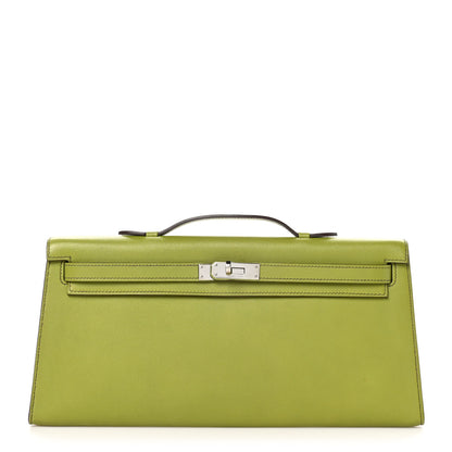 Hermes Swift Kelly Longue Clutch Pochette Vert Anis 1 of 11