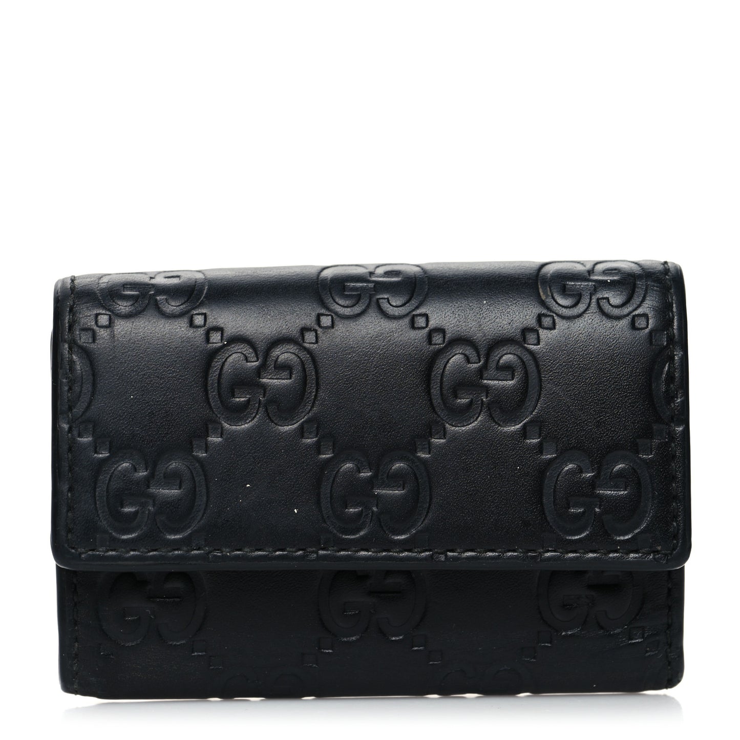 Guccissima 6 Key Holder Case Black