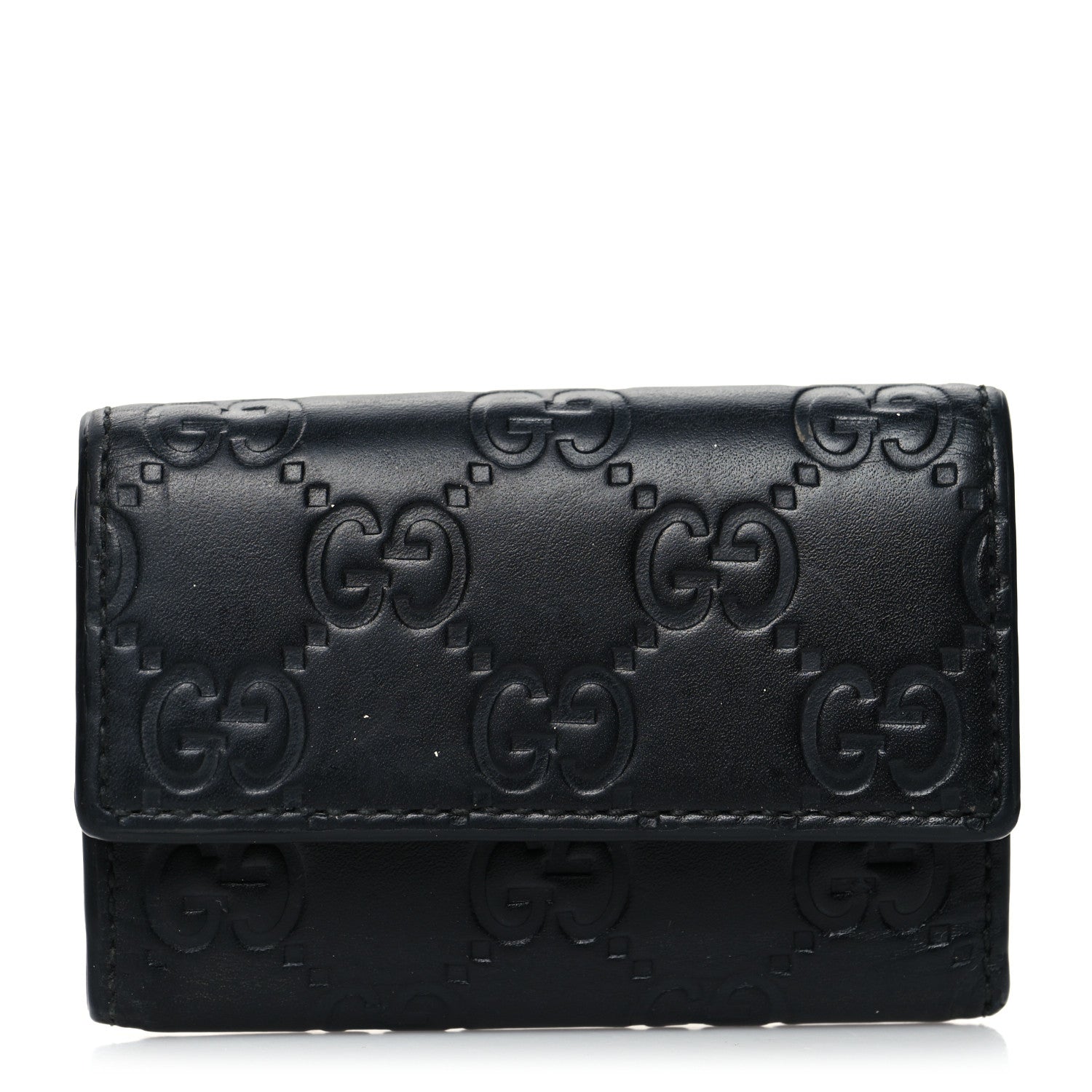Gucci Guccissima 6 Key Holder Case Black 1 of 10