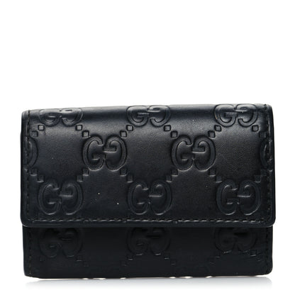 Gucci Guccissima 6 Key Holder Case Black 1 of 10