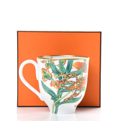 Hermes Limoges Porcelain Passifolia Mug 6 of 6