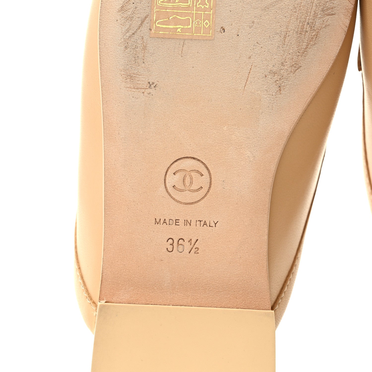 Chanel Lambskin Pearl CC Mules 36.5 Beige 6 of 9