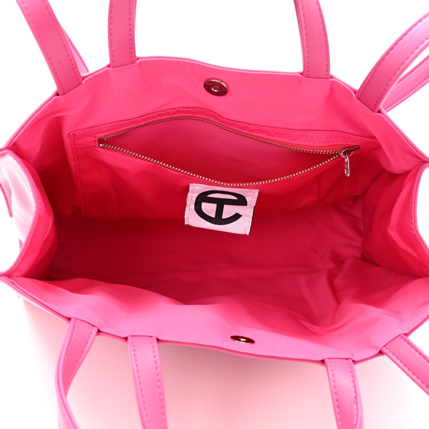 Telfar Vegan Leather Medium Shopping Bag Pink 5 of 14
