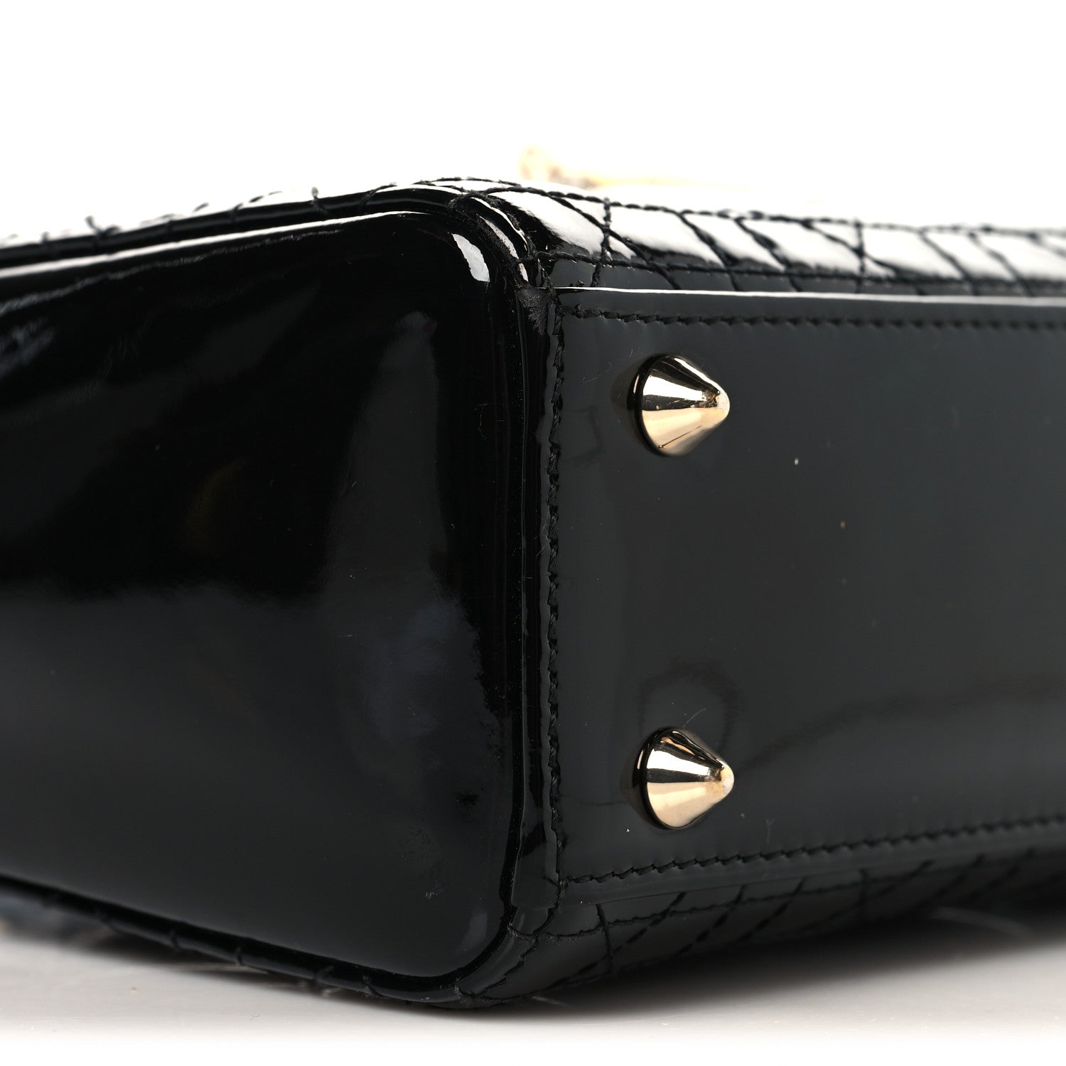 Christian Dior Patent Cannage Small Lady Dior Black 9 of 12