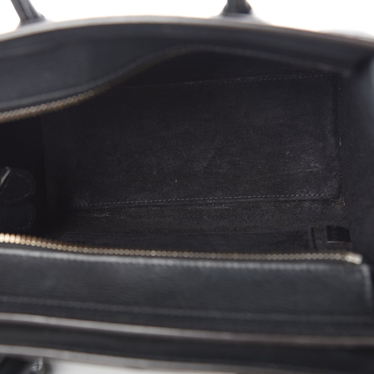 Drummed Calfskin Nano Luggage Black
